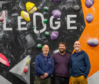 photo of the climbing wall